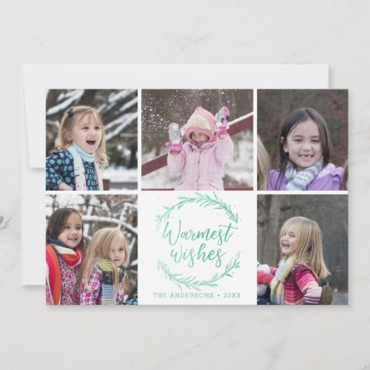Homest Wishesリースフォトコラージュ シーズンカード (正面)