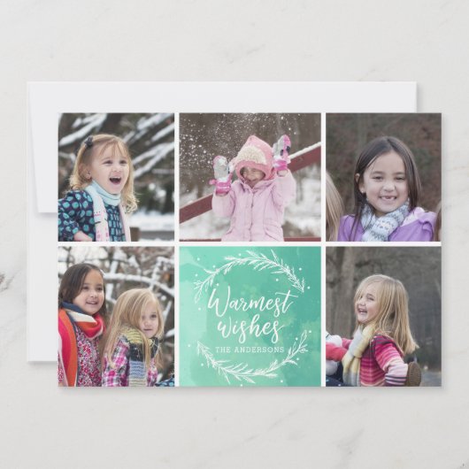 Homest Wishesリースフォトコラージュ シーズンカード (正面)