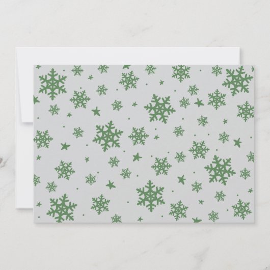 Homest Wishesヴィンテージグリーンクリスマスフォト シーズンカード (裏面)