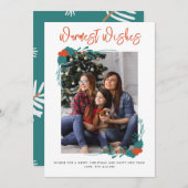 Homest Wishes家族の写真クリスマス シーズンカード (正面/裏面)