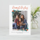 Homest Wishes家族の写真クリスマス シーズンカード (スタンド正面)