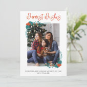 Homest Wishes家族の写真クリスマス シーズンカード (スタンド正面)