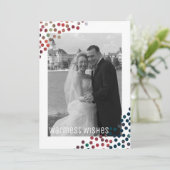 Homest Wishes紙吹雪ドット写真クリスマスカード シーズンカード (スタンド正面)