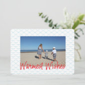 Homest Wishes 2 Photo Coastal Beachy Holiday Card シーズンカード (スタンド正面)