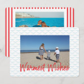 Homest Wishes 2 Photo Coastal Beachy Holiday Card シーズンカード (正面/裏面)