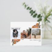 Homest Wishes Boho Citrus Botanical 3フォトホリ シーズンポストカード (スタンド正面)