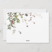 Homest Wishes Botanical 3フォトホリデーカード シーズンカード (裏面)