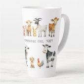 Homestead Name Farm Animals Latte Mug カフェラテマグ (右アングル)