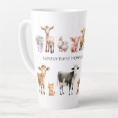 Homestead Name Farm Animals Latte Mug カフェラテマグ (左アングル)