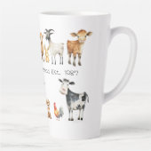 Homestead Name Farm Animals Latte Mug カフェラテマグ (右)