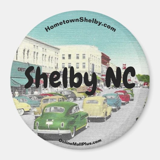 HometownShelby.comシェルビーNCマグネット マグネット (正面)