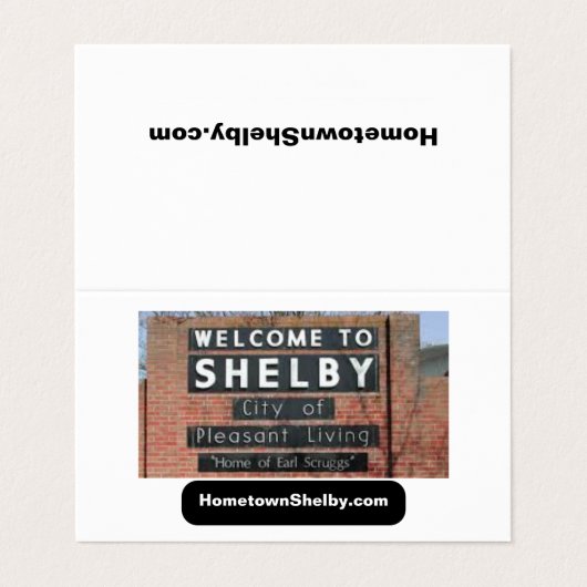 HometownShelby.com折り畳み名刺 名刺 (外部フラット)