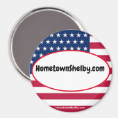 HometownShelby.com 愛国マグネット マグネット (正面/裏面)