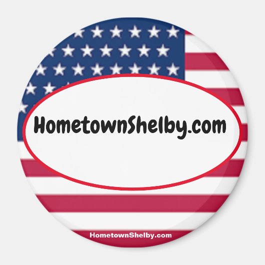 HometownShelby.com 愛国マグネット マグネット (正面)