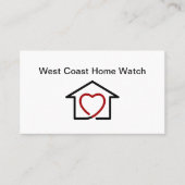 Homewatchおよびコンシェルジュ・サービス 名刺 (正面)