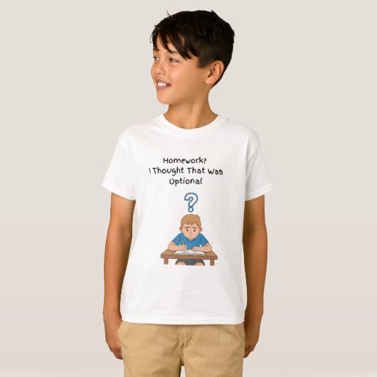 Homework? I Thought That Was Optional with Boy  Tシャツ (正面フル)