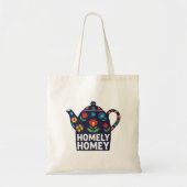 Homey homey tea pot design totebag トートバッグ (正面)