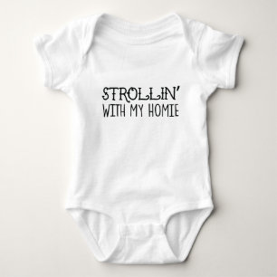 Homieの私のボディスーツとのStrollin ベビーボディスーツ