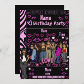 Homies Chicana  Birthday Invitation Lil Homies 招待状 (正面/裏面)