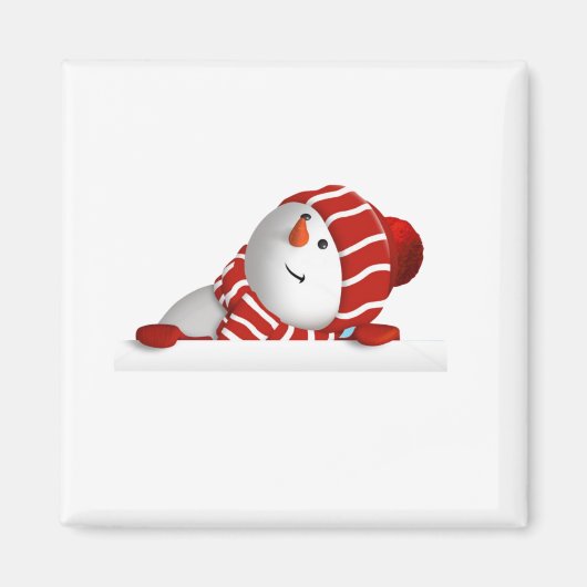 homme de neige マグネット (正面)