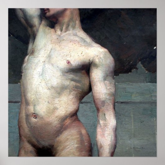 Homme nu académique 19ème ポスター (正面)