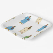 Hommes marocains à Djellaba Motif ペーパープレート (傾斜あり)