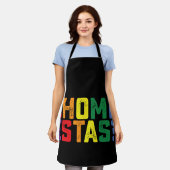Homo+Estas スペイン系メキシコ人 おもしろ ゲイ プライド LGBTQ エプロン (着用した状態)