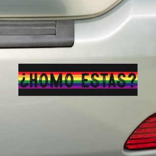 Homo Estas スペイン語 メキシコ ゲイ プライド LGBTQ 月間  バンパーステッカー