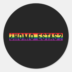 Homo Estas スペイン語 メキシコ ゲイ プライド LGBTQ 月間  ラウンドシール
