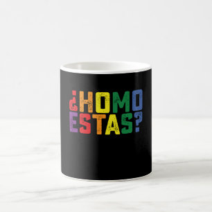 Homo Estas スペイン メキシコ 風刺的 ゲイ プライド LGBTQ コーヒーマグカップ