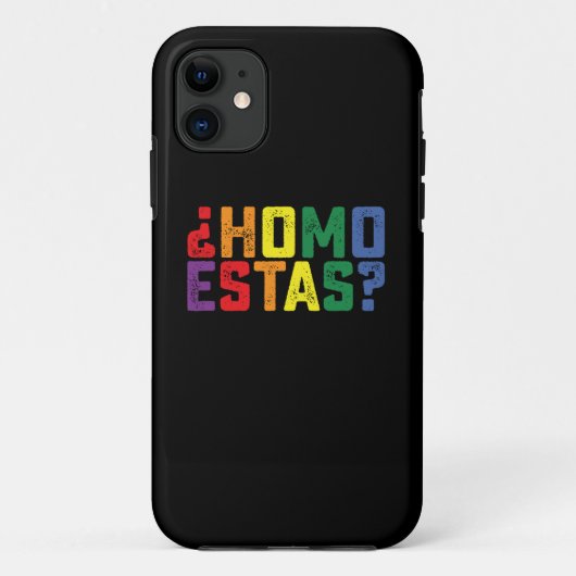 Homo Estas スペイン メキシコ 風刺的 ゲイ プライド LGBTQ Case-Mate iPhoneケース (裏面)