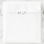 HOMO IN SIGN LANGUAGE -.png ラウンドシール (バッグ)