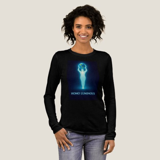 Homo Luminous - Light Bringer Long Women's Tee トライブレンドTシャツ (正面全体)