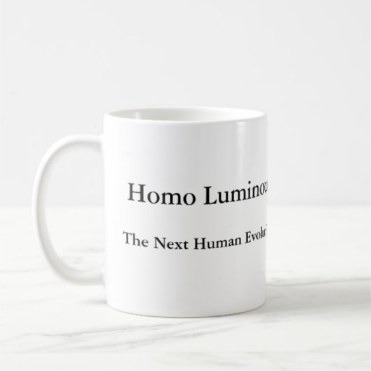 Homo Luminous The Next Human Evolution Mug 11 oz コーヒーマグカップ (左)