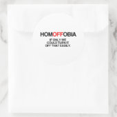 HOMOFFOBIA.png ラウンドシール (バッグ)