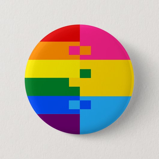 Homoromantic Pansexual Pin 缶バッジ (正面)