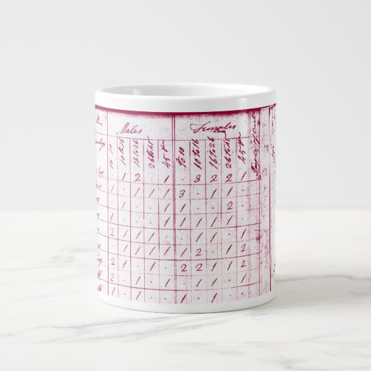 Hon。 第2大統領、20oz、ジョン・アダムズ。 赤味がかったマグ ジャンボコーヒーマグカップ (正面)