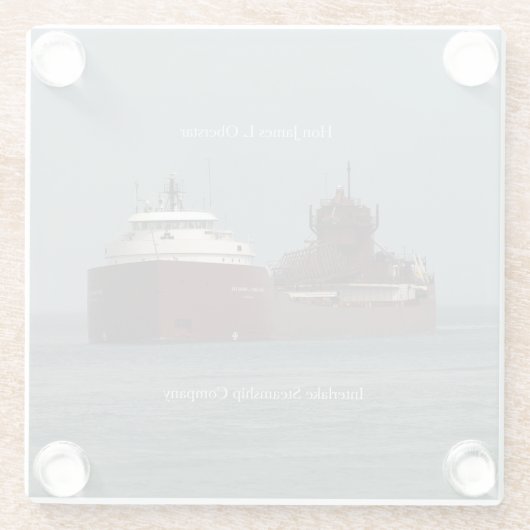 Hon James L. Oberstarガラスコースター ガラスコースター (裏面)