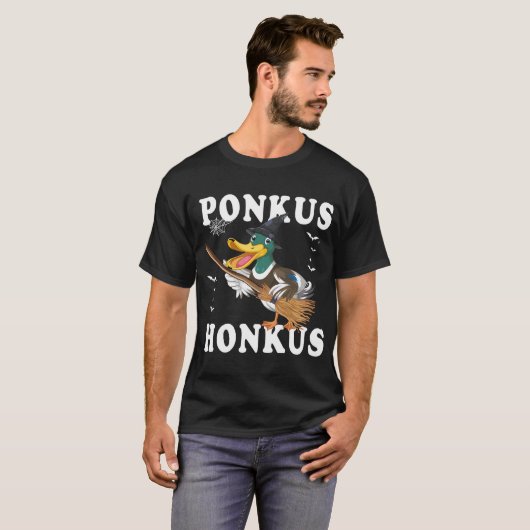 "Honcus Poncus Halloween Duck T-Shirt – Funny Cute Tシャツ (正面フル)