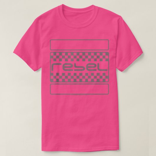 Honda Rebel Checkers Grey  Tシャツ (デザイン正面)