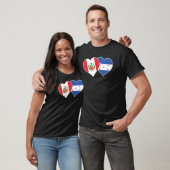 Honduran Peruvian Flag Love Honduras Peru Heart Tシャツ (ユニセックス)