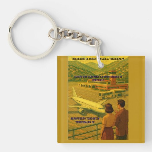 Honduras AEROPUERTO TONCONTIN Retro poster キーホルダー (正面)