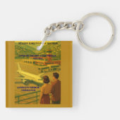 Honduras AEROPUERTO TONCONTIN Retro poster キーホルダー (裏面)