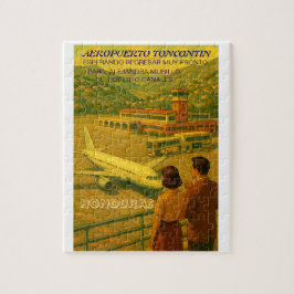  Honduras AEROPUERTO TONCONTIN Retro poster ジグソーパズル