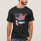 Honduras American Mexican Flag Tシャツ (正面)