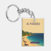  Honduras EL PARAISO Retro poster キーホルダー (正面左)