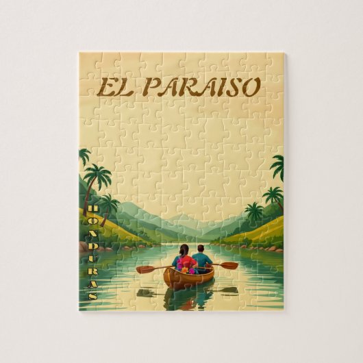  Honduras EL PARAISO Retro poster ジグソーパズル (縦)