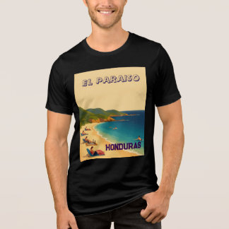 Honduras EL PARAISO Retro poster トライブレンドTシャツ