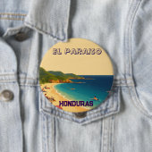 Honduras EL PARAISO Retro poster 缶バッジ (インサイチュ)