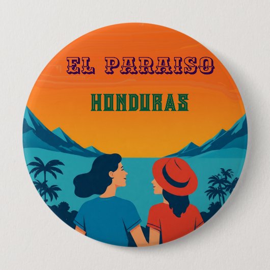 Honduras EL PARAISOtro poster 缶バッジ (正面)